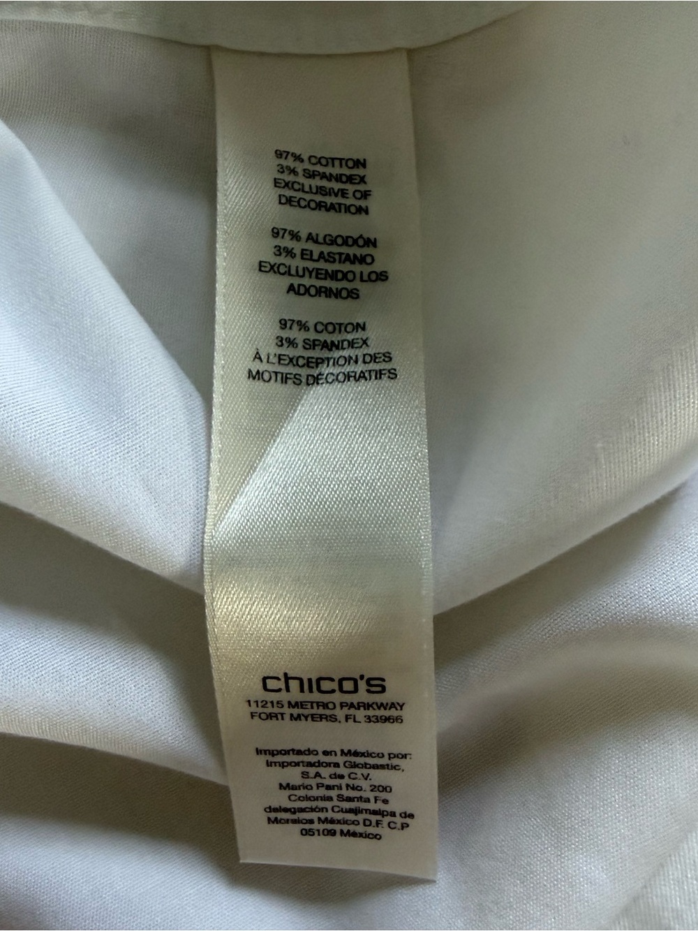 Chico's White Collared Button-Up Shirt - Picture 6 of 7